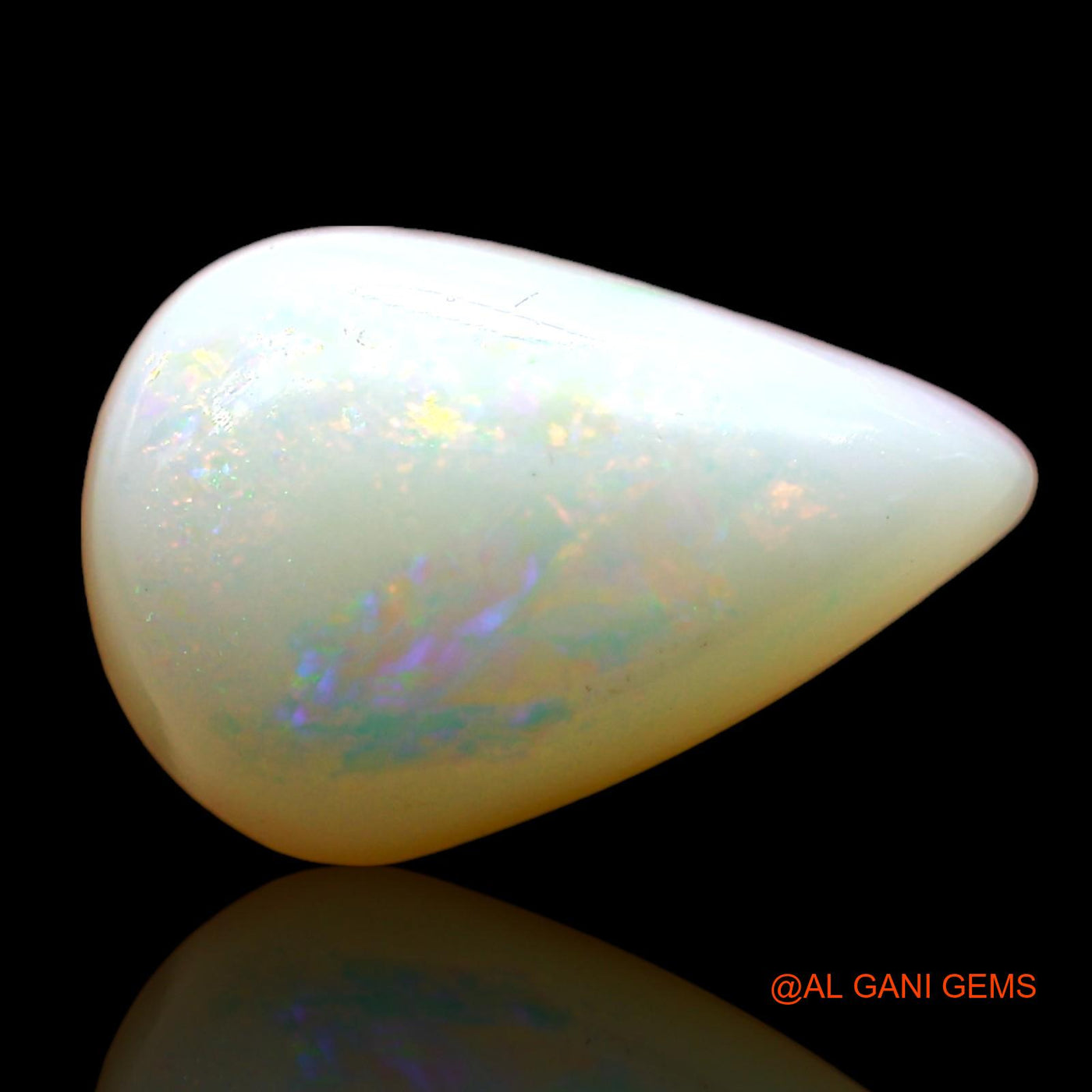 3.00 Cts Unheated Australian Fire Opal Loose Gemstone Pear Cabochon Natural 13x9x5 mm AD-361