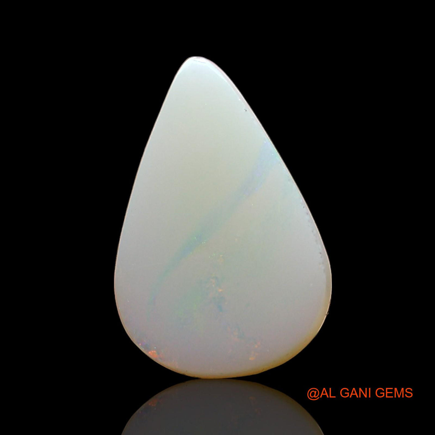 3.00 Cts Unheated Australian Fire Opal Loose Gemstone Pear Cabochon Natural 13x9x5 mm AD-361