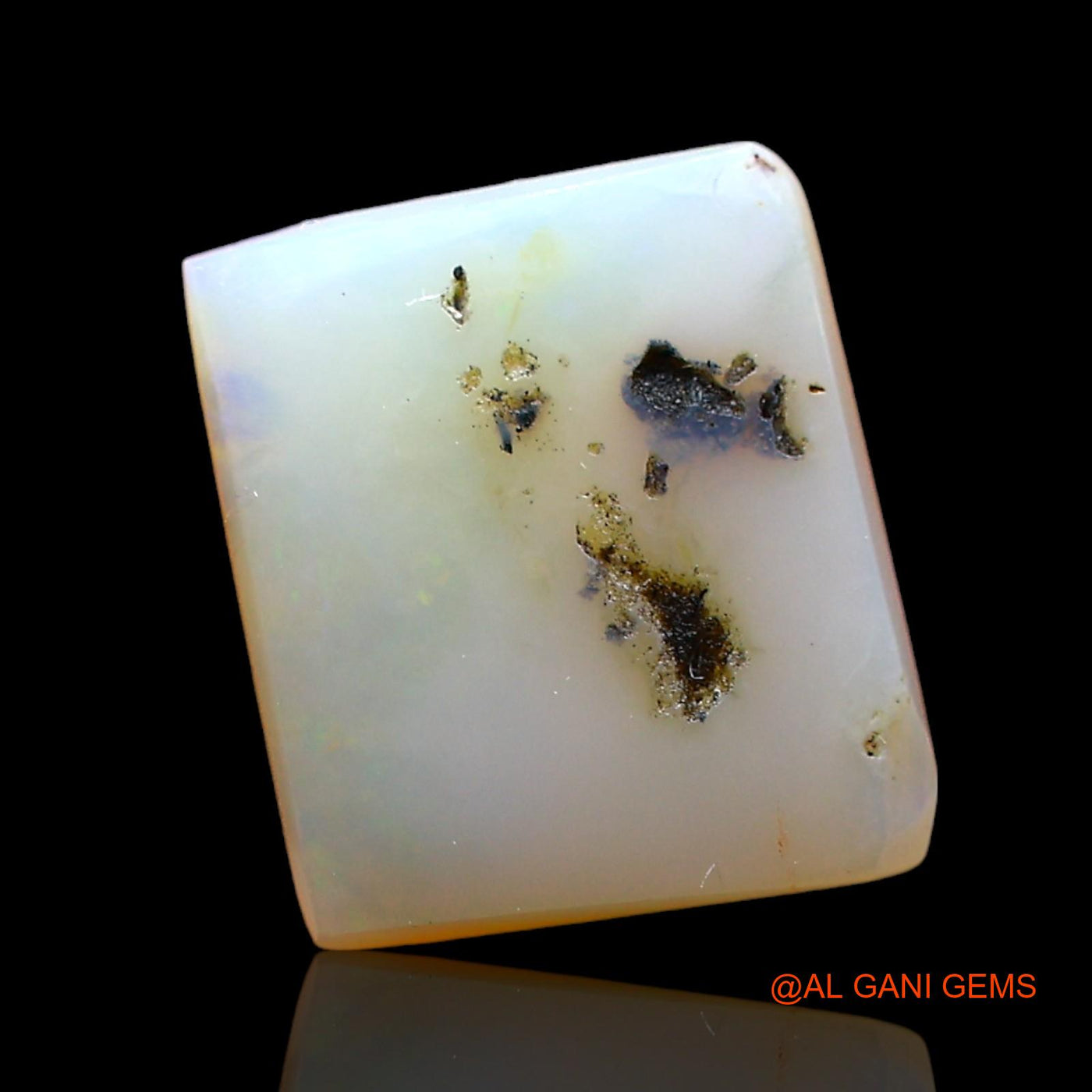 2.00 Cts Natural Australian Fire Opal Loose Gemstone Square Cabochon 11x9x3 mm AD-369