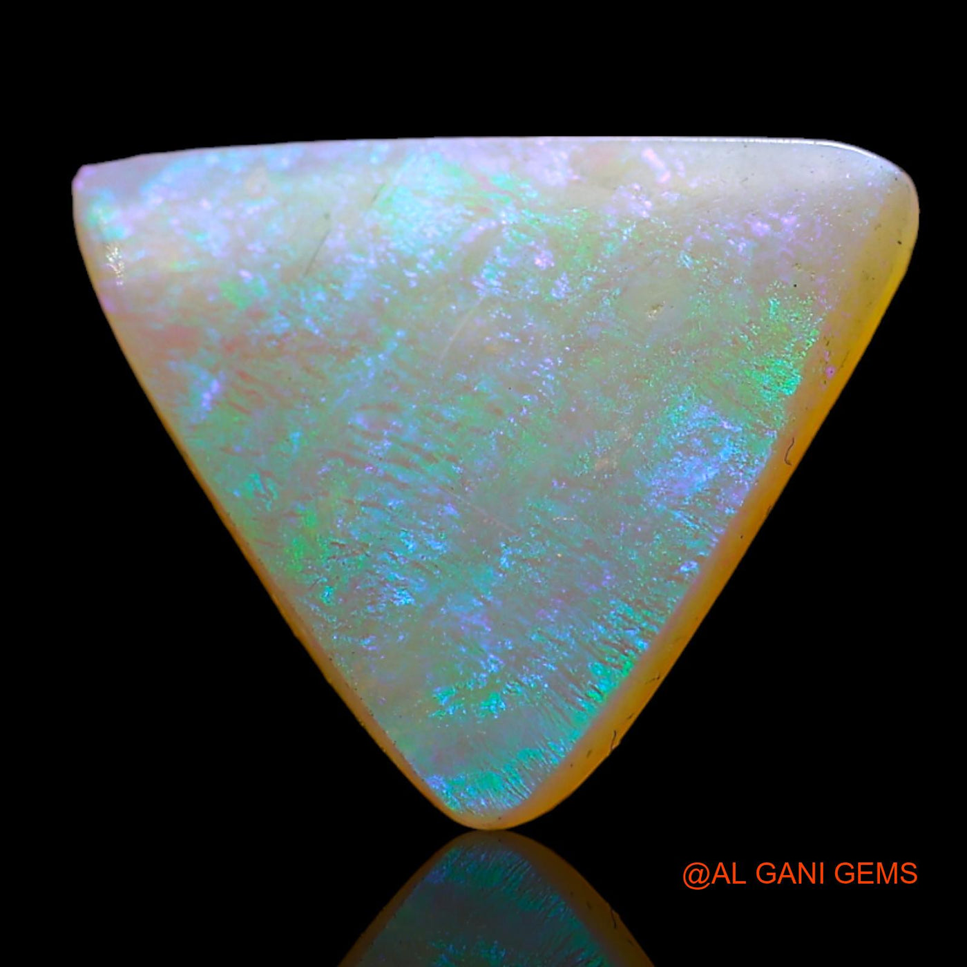 Natural Untreated Fire Opal Loose Gemstone Trillion Cabochon From Australia 2.00 Cts 13x13x2 mm AD-36