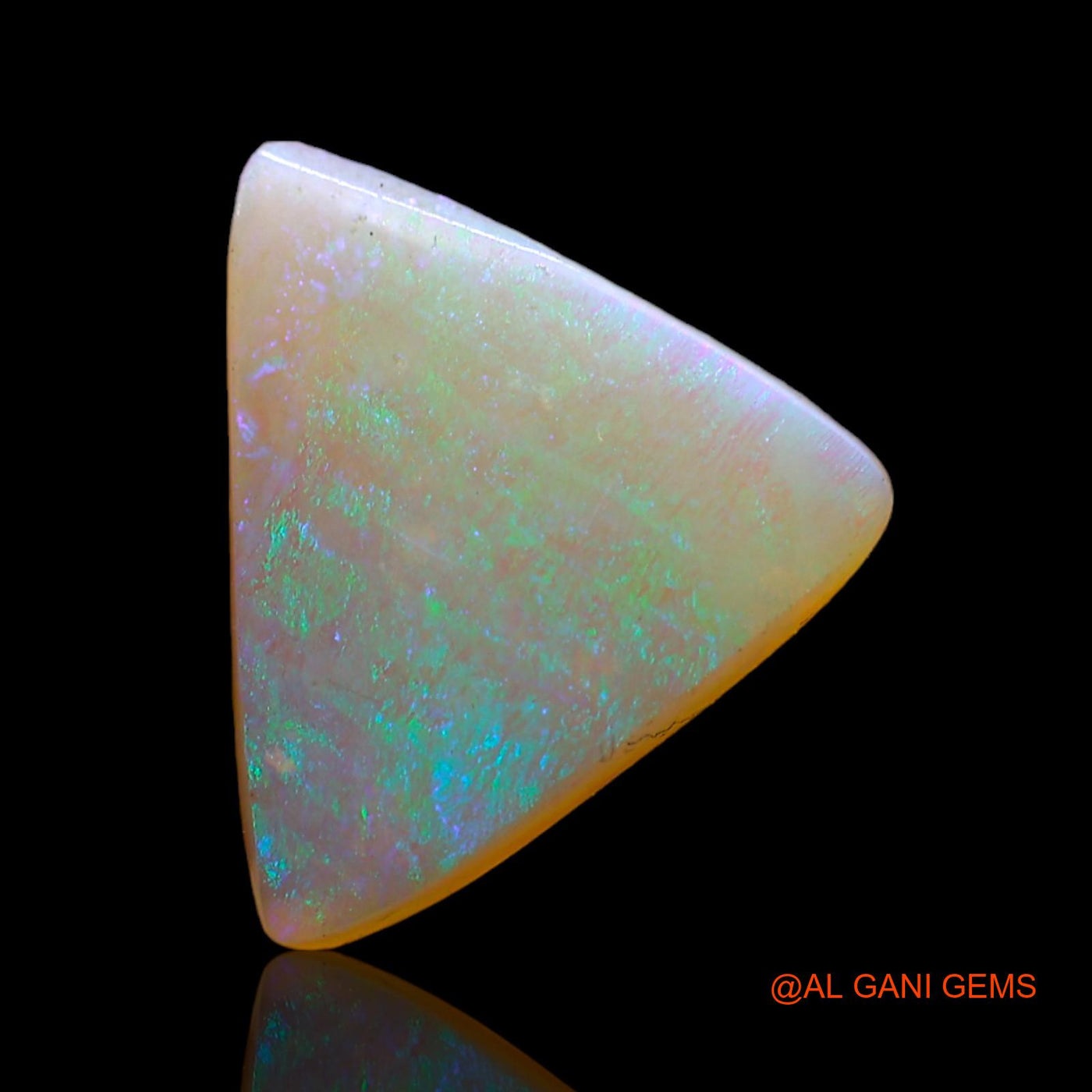 Natural Untreated Fire Opal Loose Gemstone Trillion Cabochon From Australia 2.00 Cts 13x13x2 mm AD-36