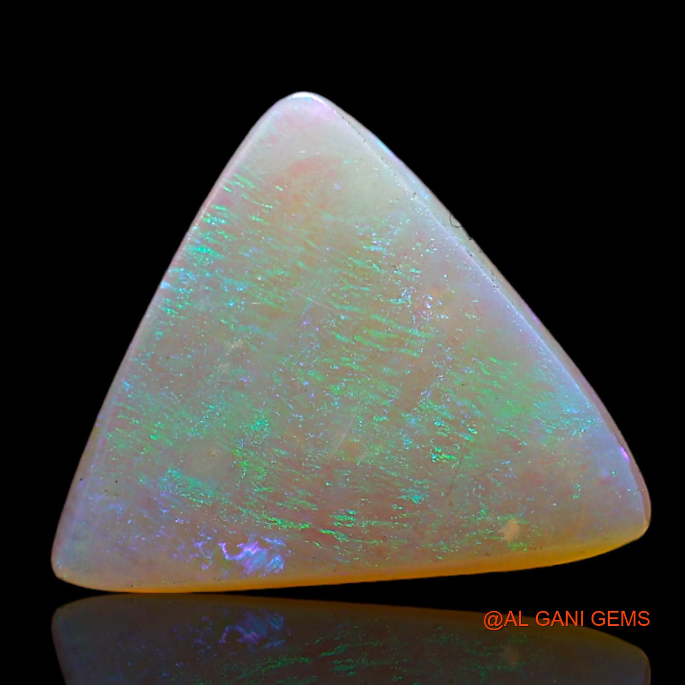 Natural Untreated Fire Opal Loose Gemstone Trillion Cabochon From Australia 2.00 Cts 13x13x2 mm AD-36