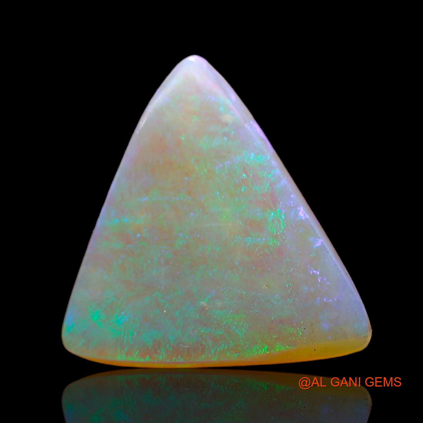 Natural Untreated Fire Opal Loose Gemstone Trillion Cabochon From Australia 2.00 Cts 13x13x2 mm AD-36