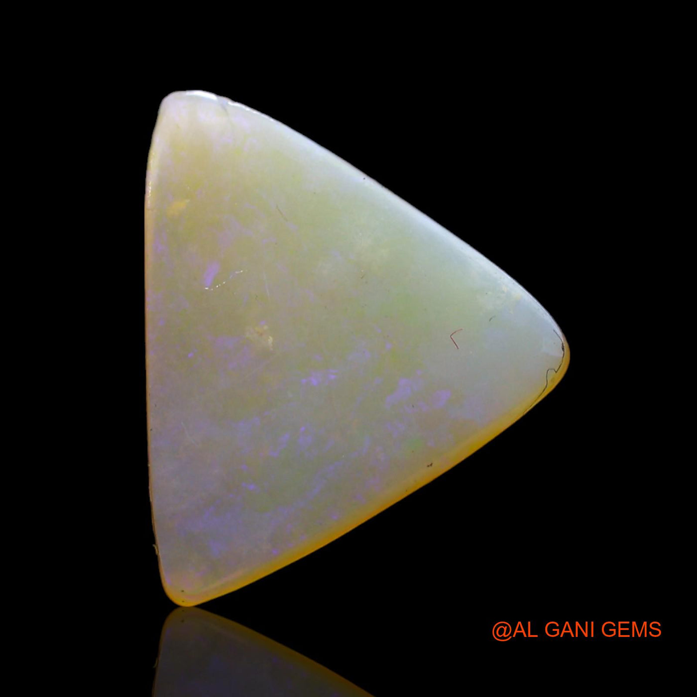 Natural Untreated Fire Opal Loose Gemstone Trillion Cabochon From Australia 2.00 Cts 13x13x2 mm AD-36