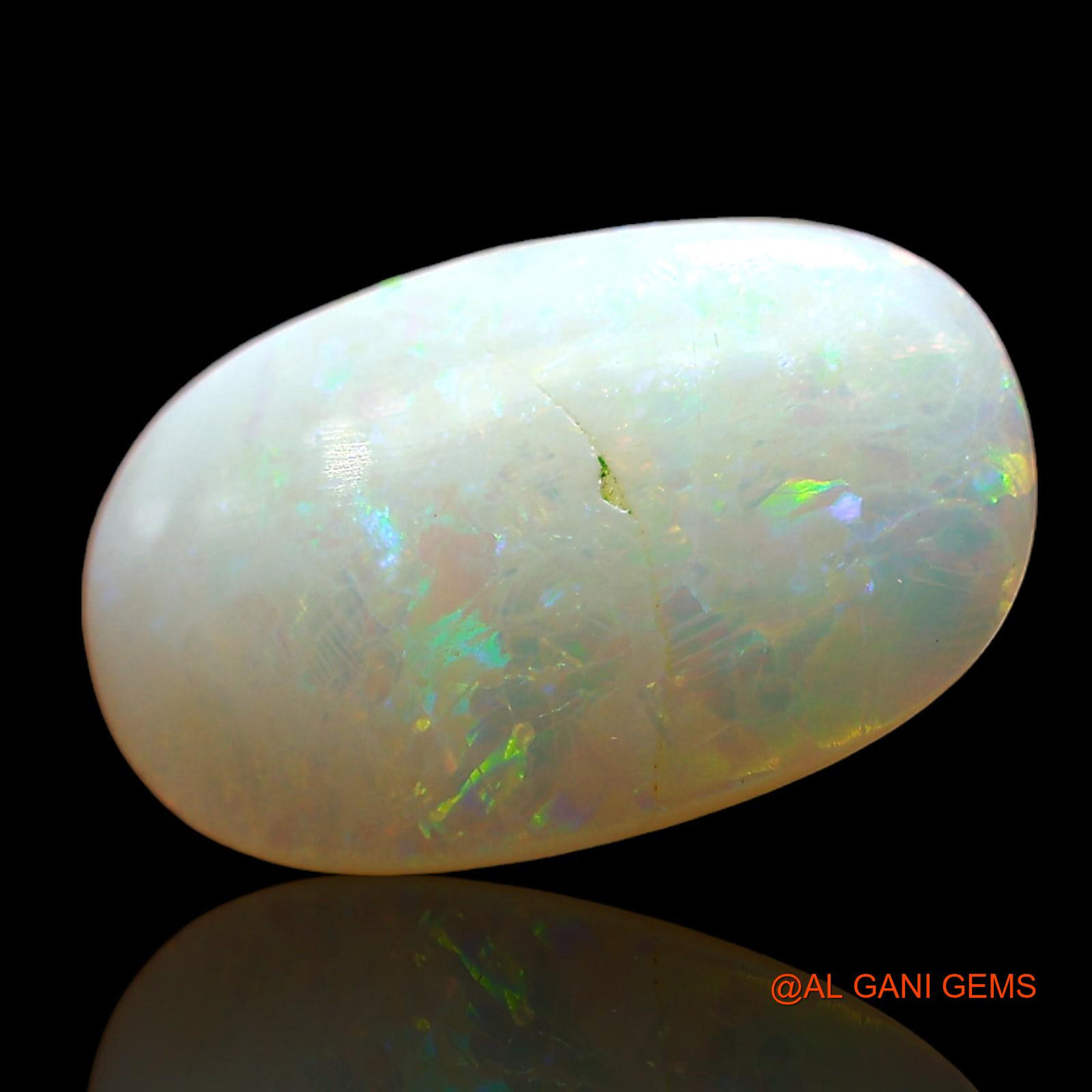 Natural Untreated Fire Opal Loose Gemstone Oval Cabochon From Australia 2.00 Cts 13x8x3 mm AD-371