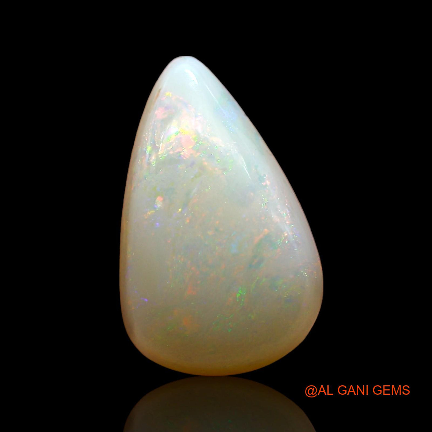 2.00 Cts Natural Australian Fire Opal Loose Gemstone Pear Cabochon 13x8x3 mm AD-373