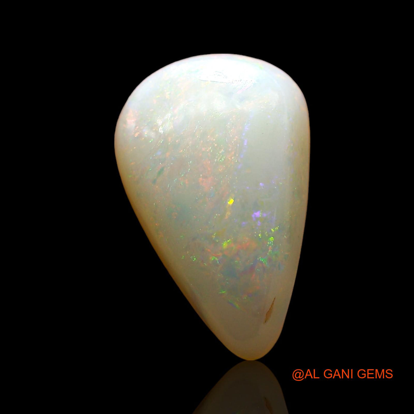 2.00 Cts Natural Australian Fire Opal Loose Gemstone Pear Cabochon 13x8x3 mm AD-373