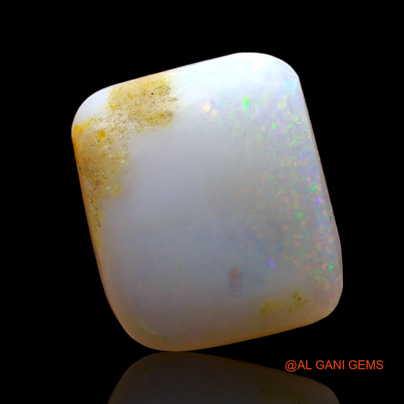 2.00 Cts Natural Australian Fire Opal Loose Gemstone Square Cabochon 10x9x3 mm AD-375