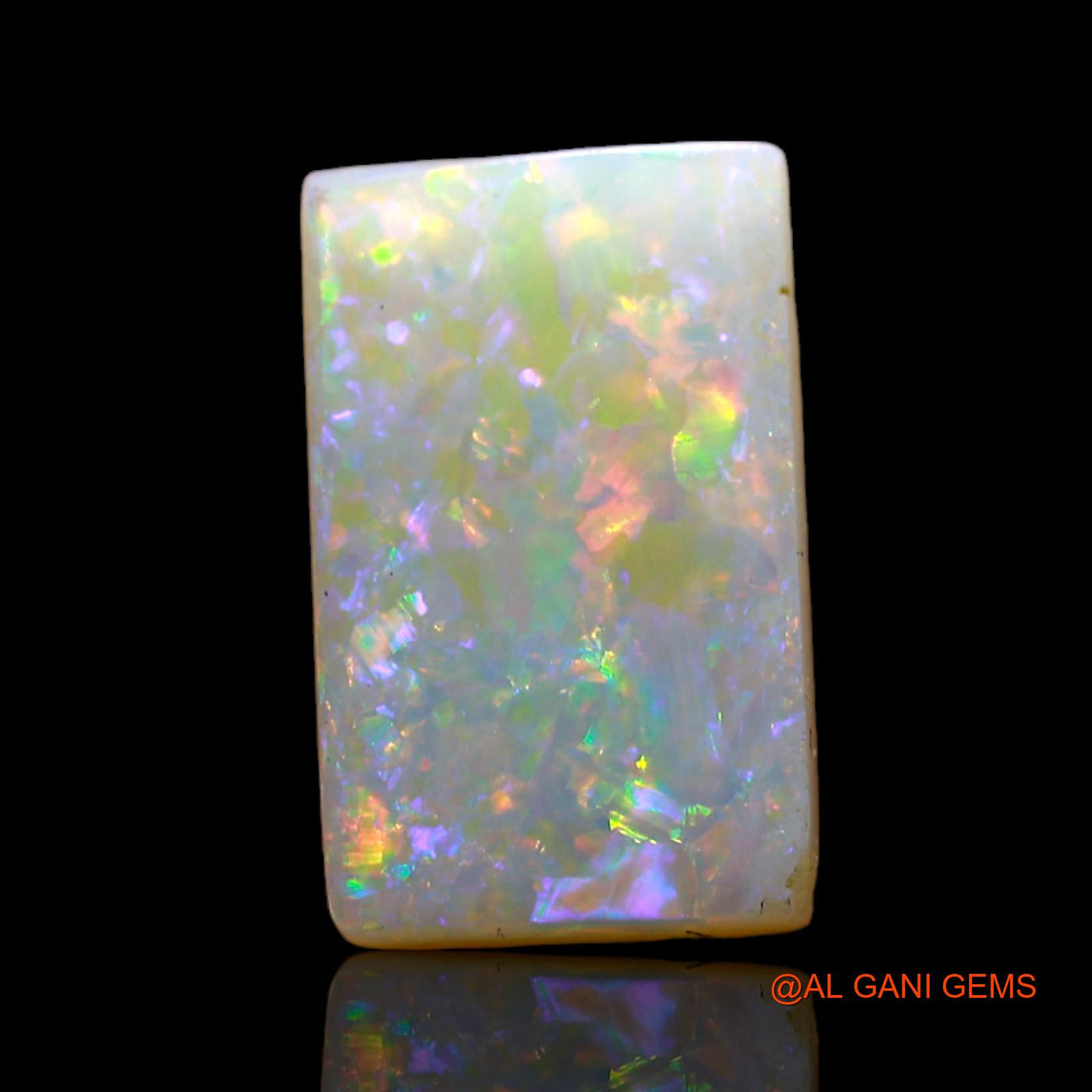 3.00 Cts Natural Australian Fire Opal Loose Gemstone Square Cabochon 13x8x3 mm AD-37