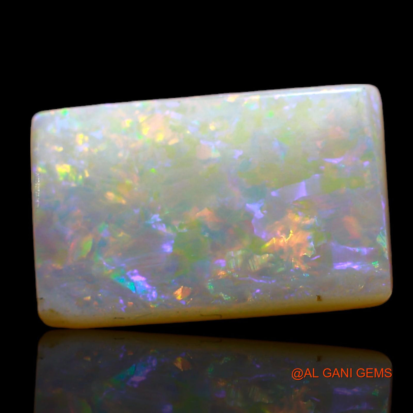 3.00 Cts Natural Australian Fire Opal Loose Gemstone Square Cabochon 13x8x3 mm AD-37