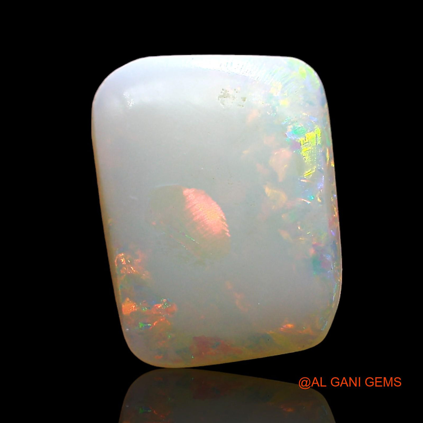 1.00 Cts Natural Australian Fire Opal Square Cabochon Loose Gemstone For Jewelry 11x8x2 mm AD-380