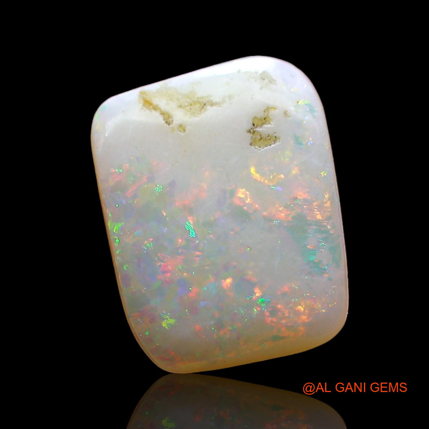 1.00 Cts Natural Australian Fire Opal Square Cabochon Loose Gemstone For Jewelry 11x8x2 mm AD-380