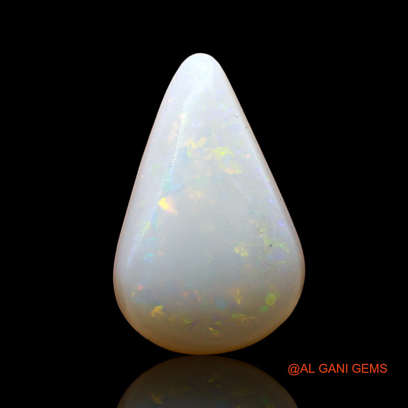 2.00 Cts Natural Australian Fire Opal Pear Cabochon Loose Gemstone For Jewelry 13x8x4 mm AD-381