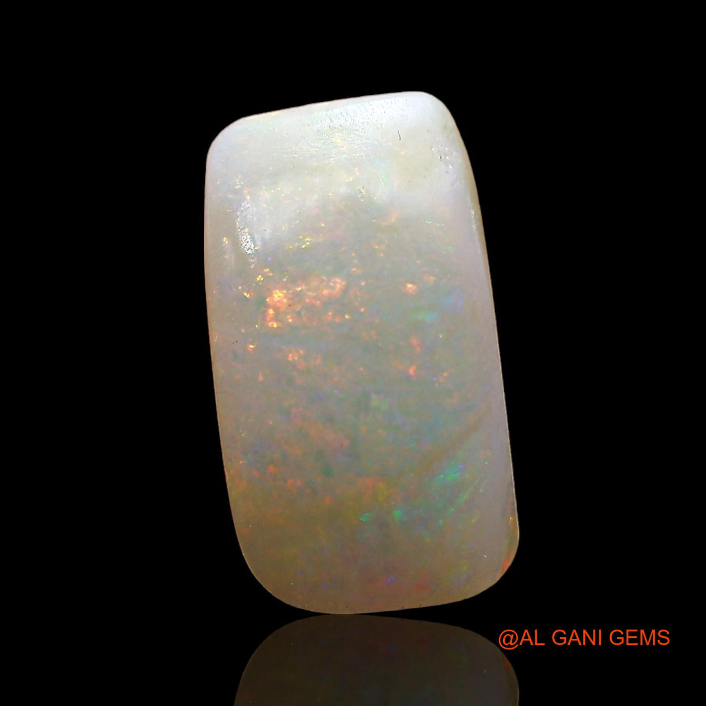Natural Untreated Fire Opal Loose Gemstone Square Cabochon From Australia 2.00 Cts 13x7x2 mm AD-382