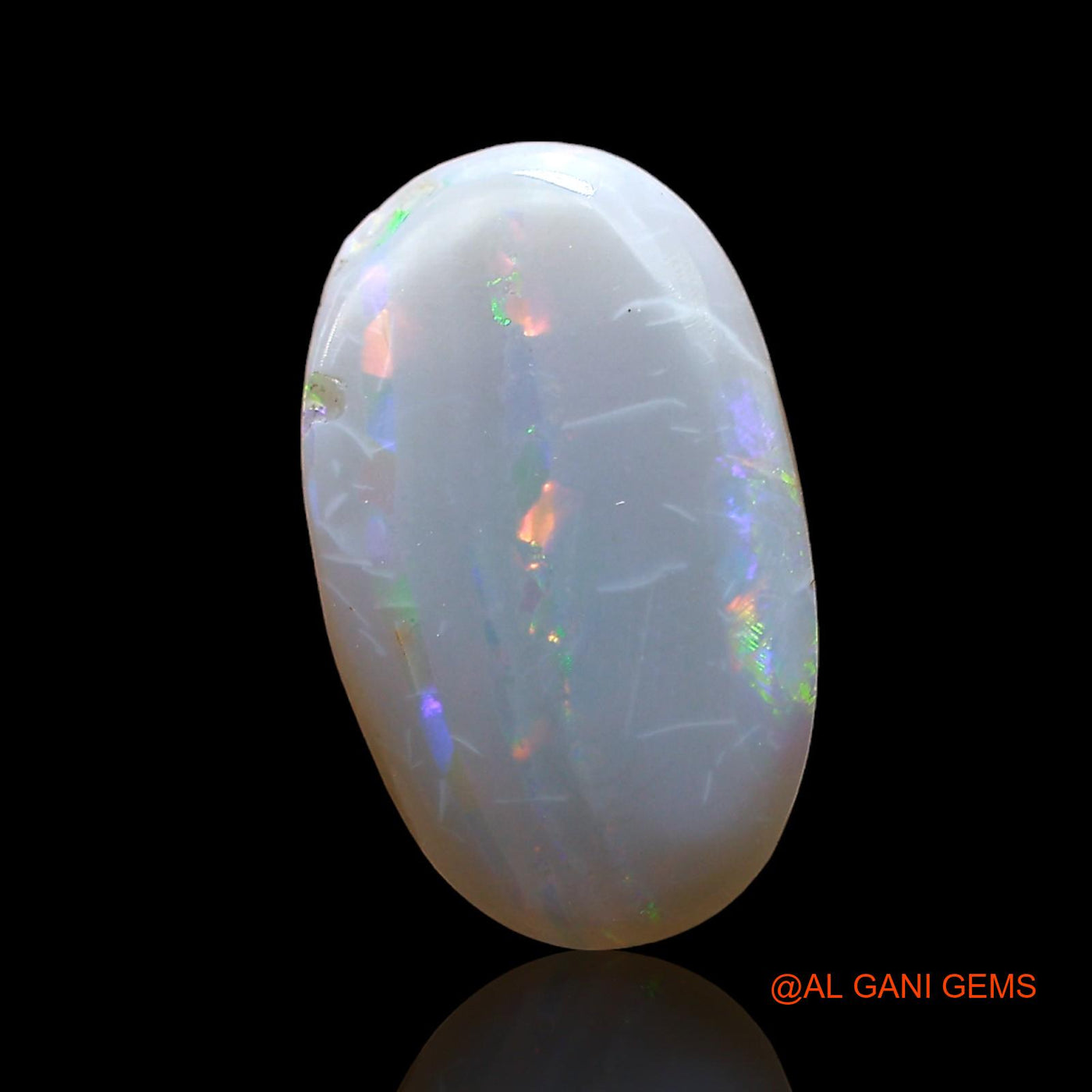 2.00 Cts Natural Australian Fire Opal Loose Gemstone Oval Cabochon 13x8x2 mm AD-383