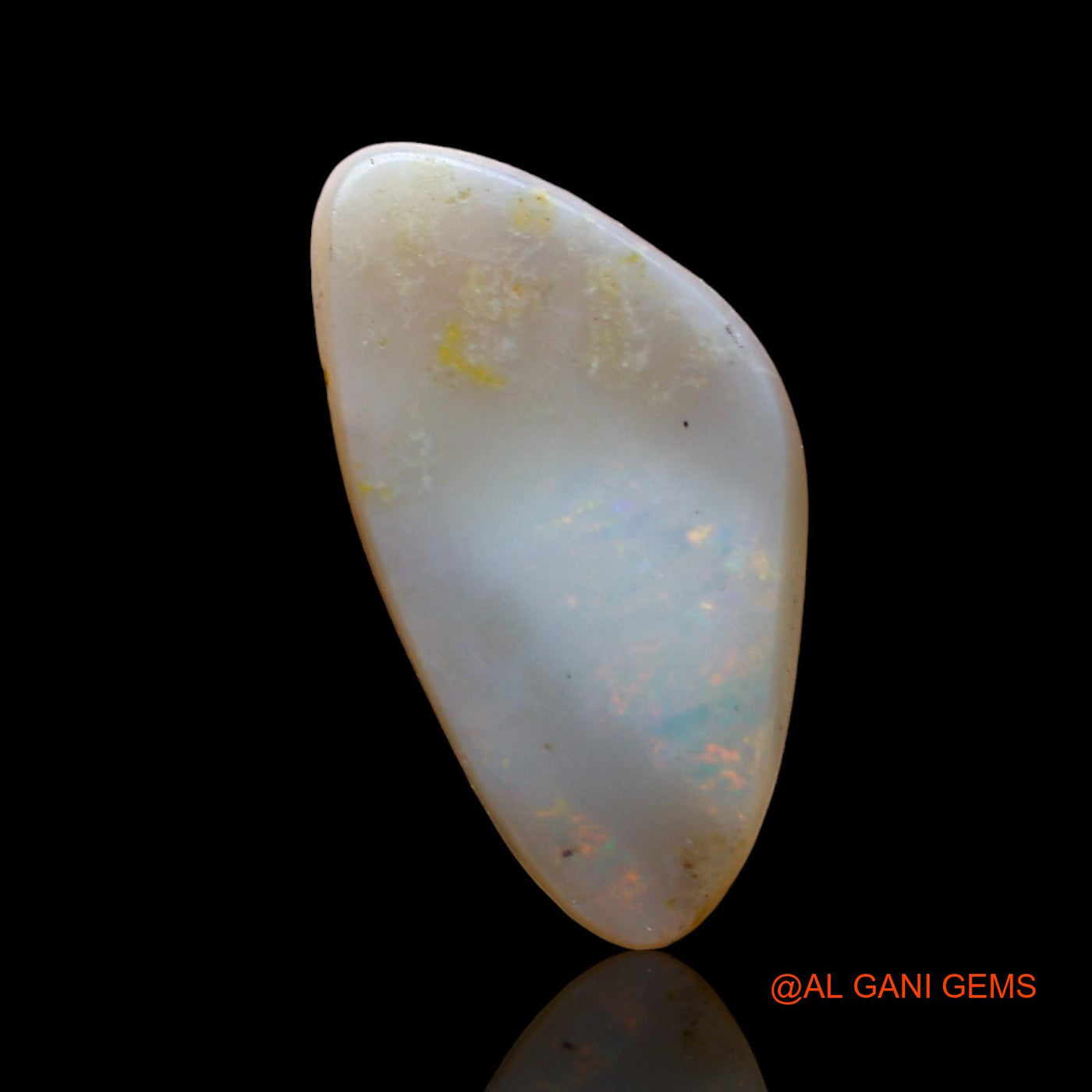 2.00 Cts Natural Australian Fire Opal Loose Gemstone Fancy Cabochon 14x7x3 mm AD-385