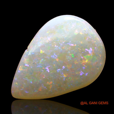 1.00 Cts Natural Australian Fire Opal Loose Gemstone Pear Cabochon 12x8x2 mm AD-387