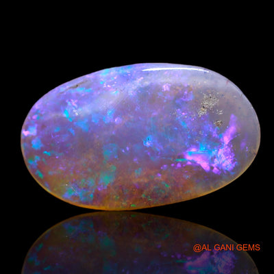 Natural Fire Opal Gemstone 2.00 Cts Loose Oval Cabochon From Australia 16x9x2 mm AD-38