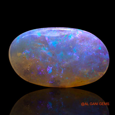 Natural Fire Opal Gemstone 2.00 Cts Loose Oval Cabochon From Australia 16x9x2 mm AD-38