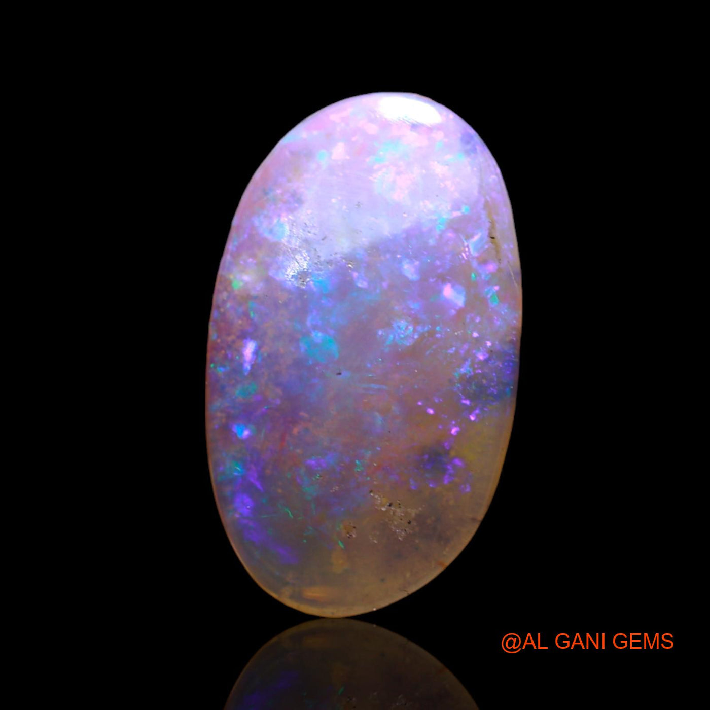 Natural Fire Opal Gemstone 2.00 Cts Loose Oval Cabochon From Australia 16x9x2 mm AD-38