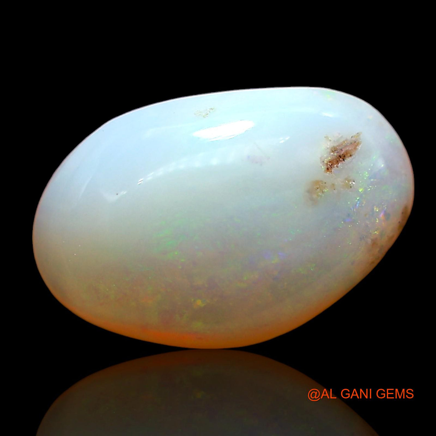 Natural Fire Opal Gemstone 2.00 Cts Loose Fancy Cabochon From Australia 12x8x4 mm AD-391