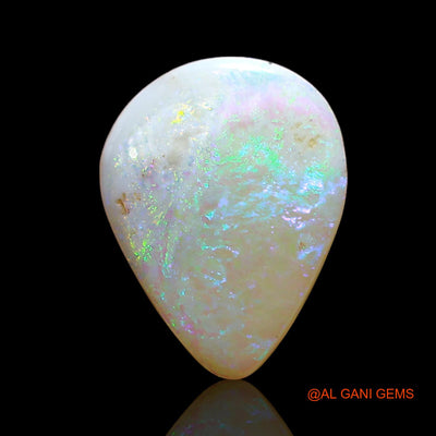 Natural Fire Opal Gemstone 1.00 Cts Loose Pear Cabochon From Australia 12x9x2 mm AD-393