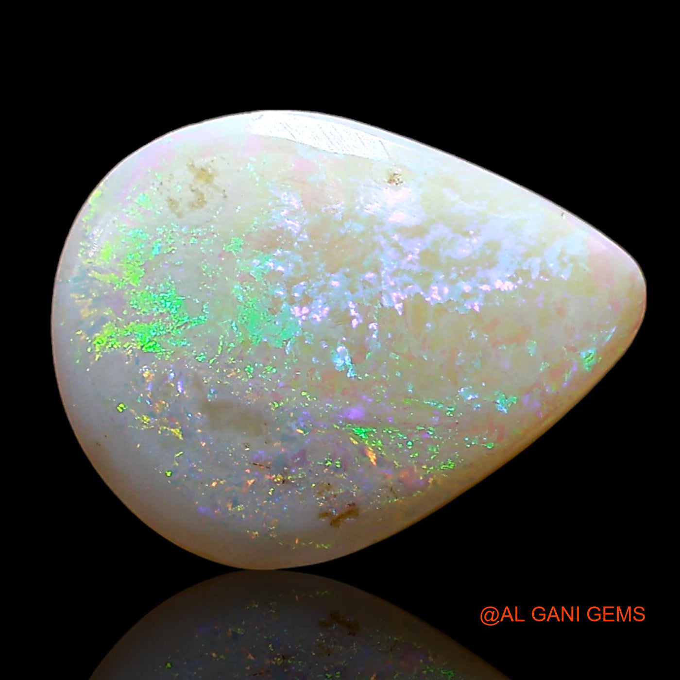Natural Fire Opal Gemstone 1.00 Cts Loose Pear Cabochon From Australia 12x9x2 mm AD-393