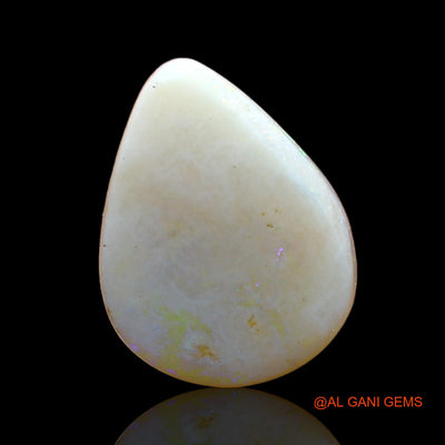 Natural Fire Opal Gemstone 1.00 Cts Loose Pear Cabochon From Australia 12x9x2 mm AD-393