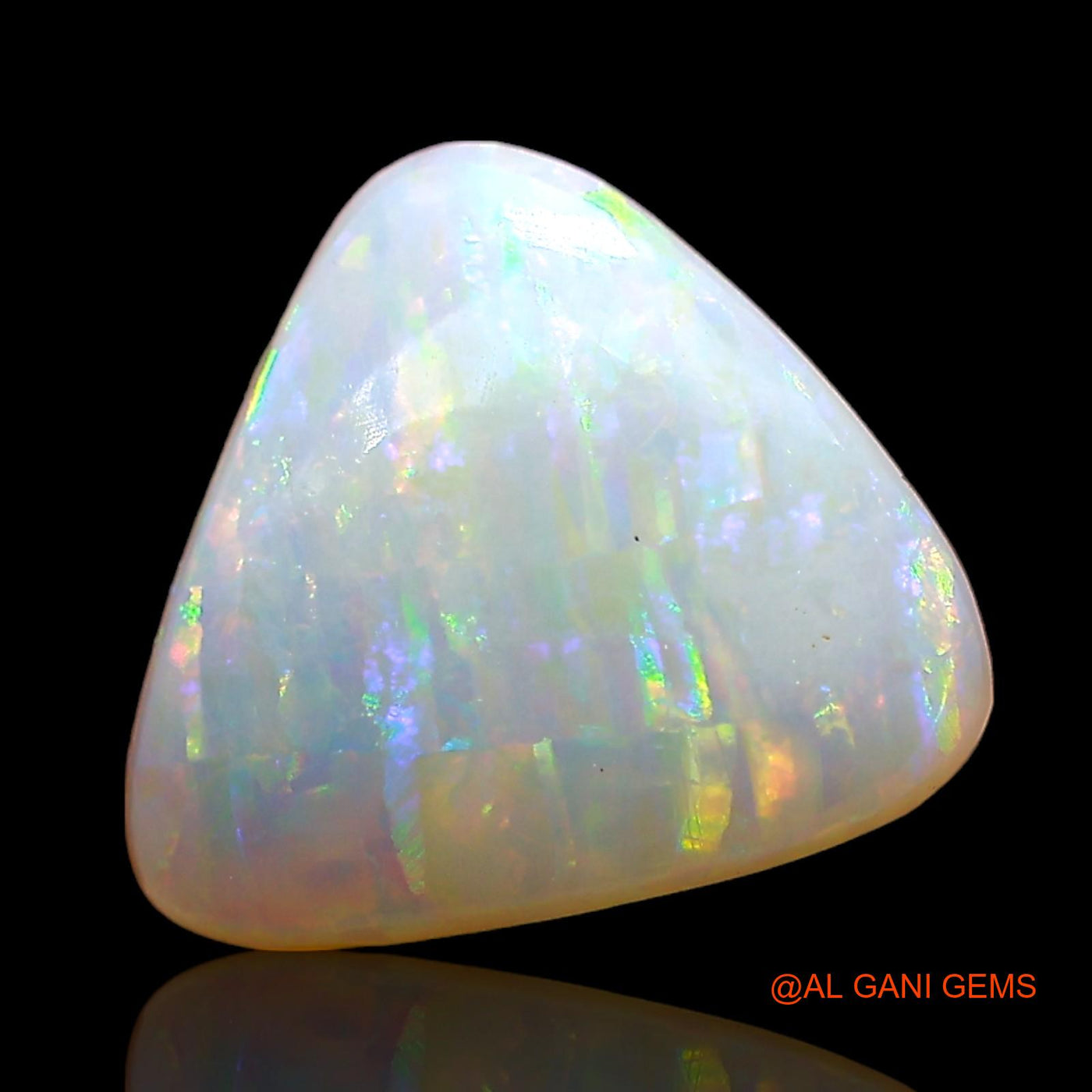 2.00 Cts Natural Australian Fire Opal Loose Gemstone Trillion Cabochon 10x9x3 mm AD-394