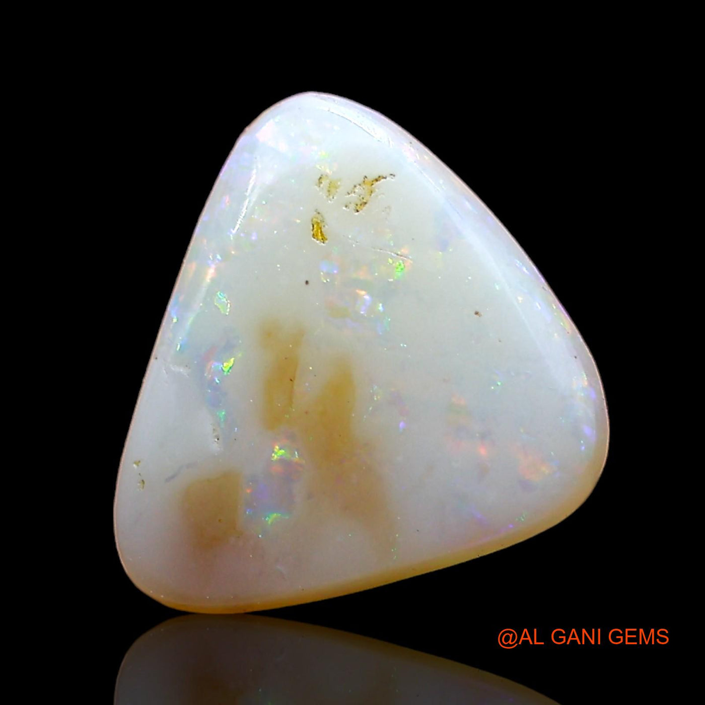 2.00 Cts Natural Australian Fire Opal Loose Gemstone Trillion Cabochon 10x9x3 mm AD-394