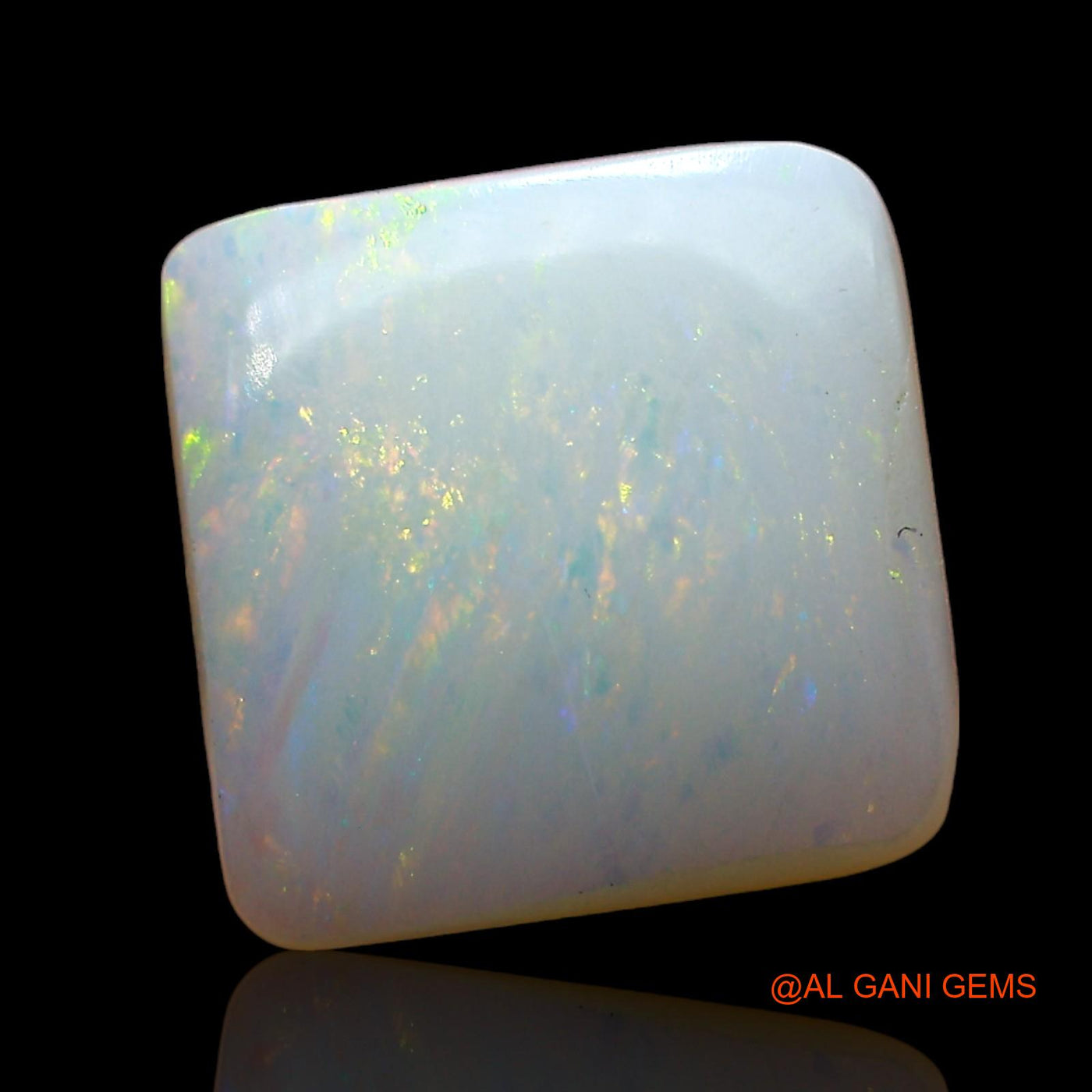 Natural Untreated Fire Opal Loose Gemstone Square Cabochon From Australia 2.00 Cts 9x9x3 mm AD-397