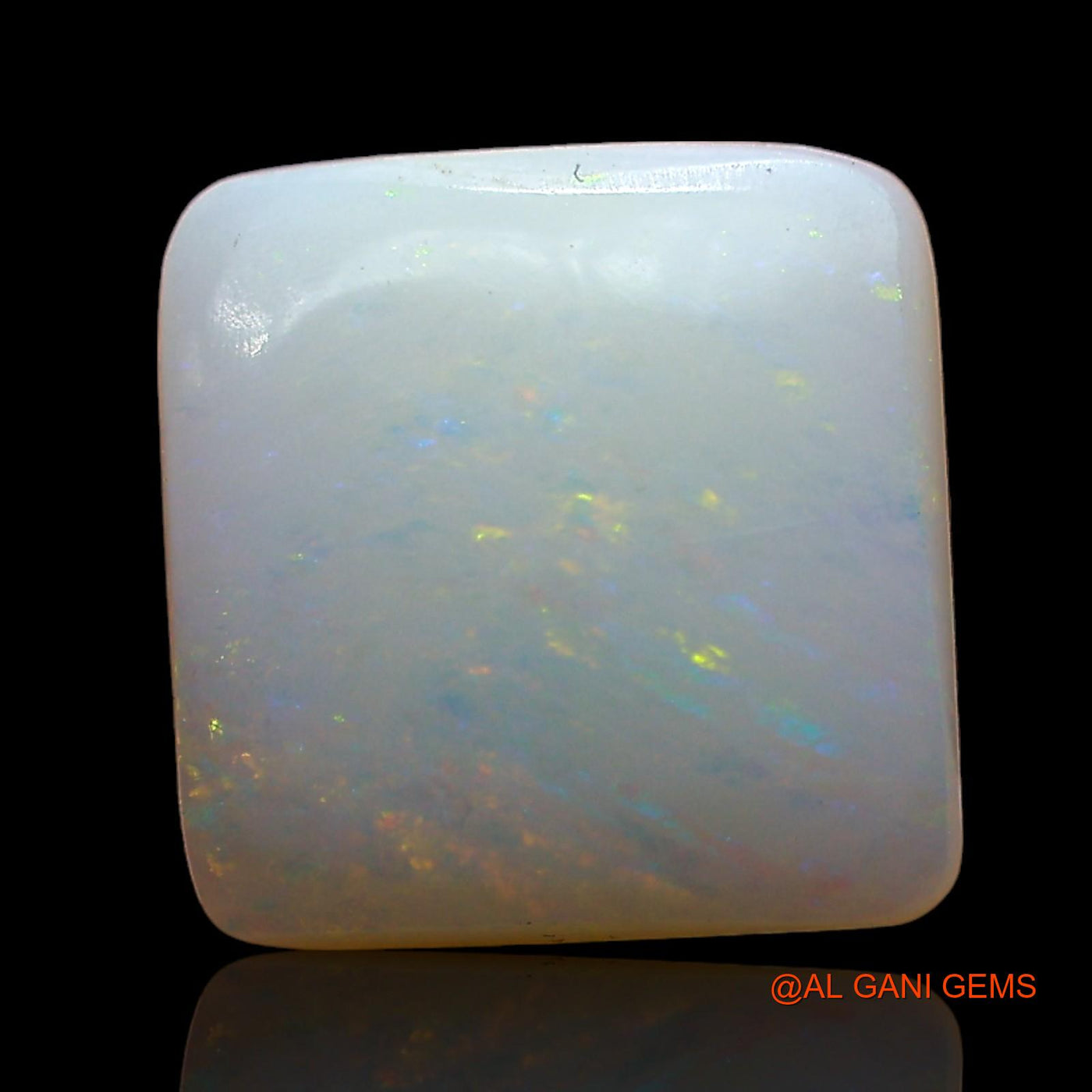 Natural Untreated Fire Opal Loose Gemstone Square Cabochon From Australia 2.00 Cts 9x9x3 mm AD-397