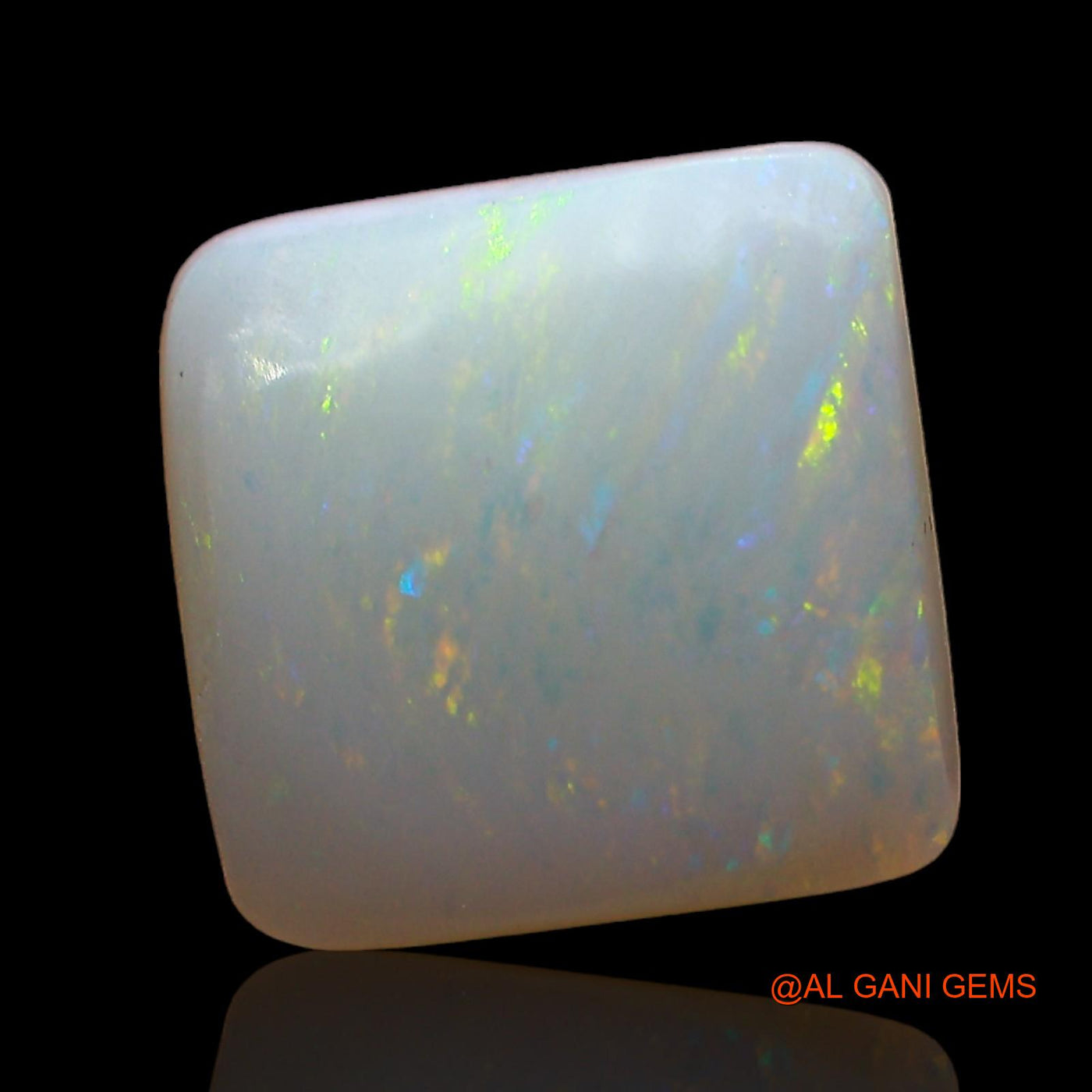 Natural Untreated Fire Opal Loose Gemstone Square Cabochon From Australia 2.00 Cts 9x9x3 mm AD-397