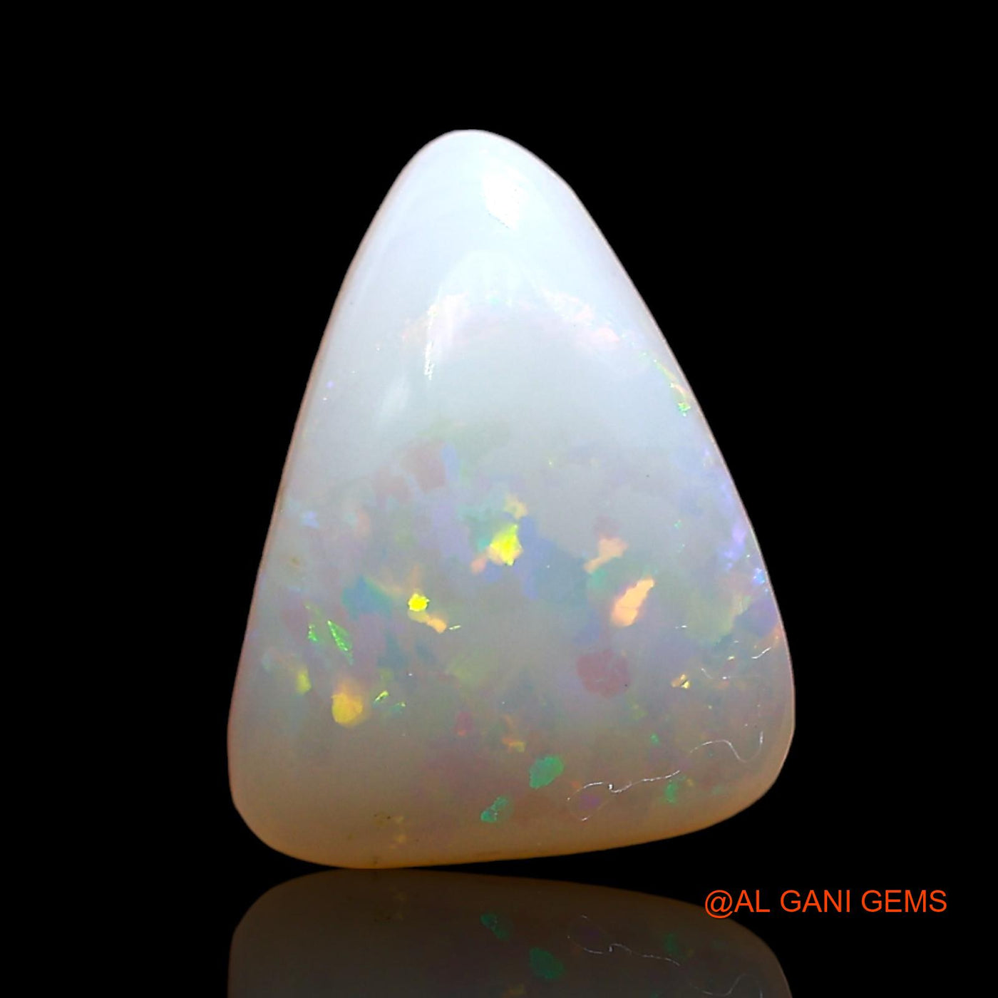 1.00 Cts Natural Australian Fire Opal Trillion Cabochon Loose Gemstone For Jewelry 10x8x2 mm AD-398
