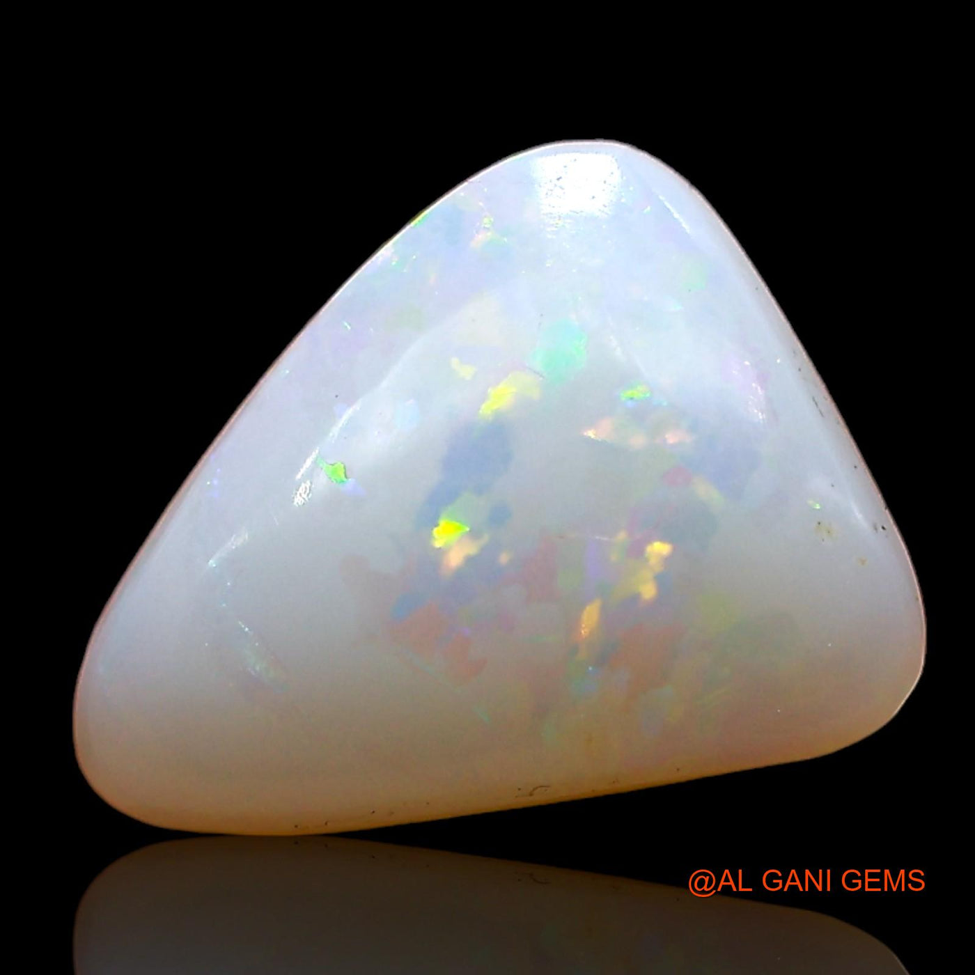 1.00 Cts Natural Australian Fire Opal Trillion Cabochon Loose Gemstone For Jewelry 10x8x2 mm AD-398