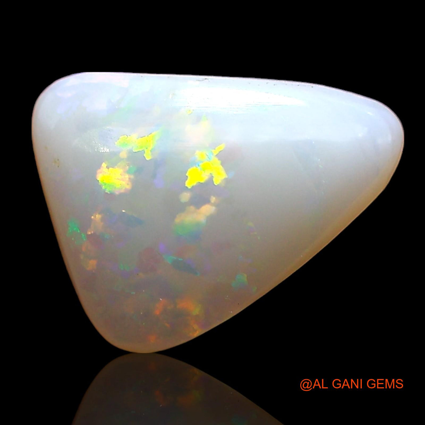 1.00 Cts Natural Australian Fire Opal Trillion Cabochon Loose Gemstone For Jewelry 10x8x2 mm AD-398