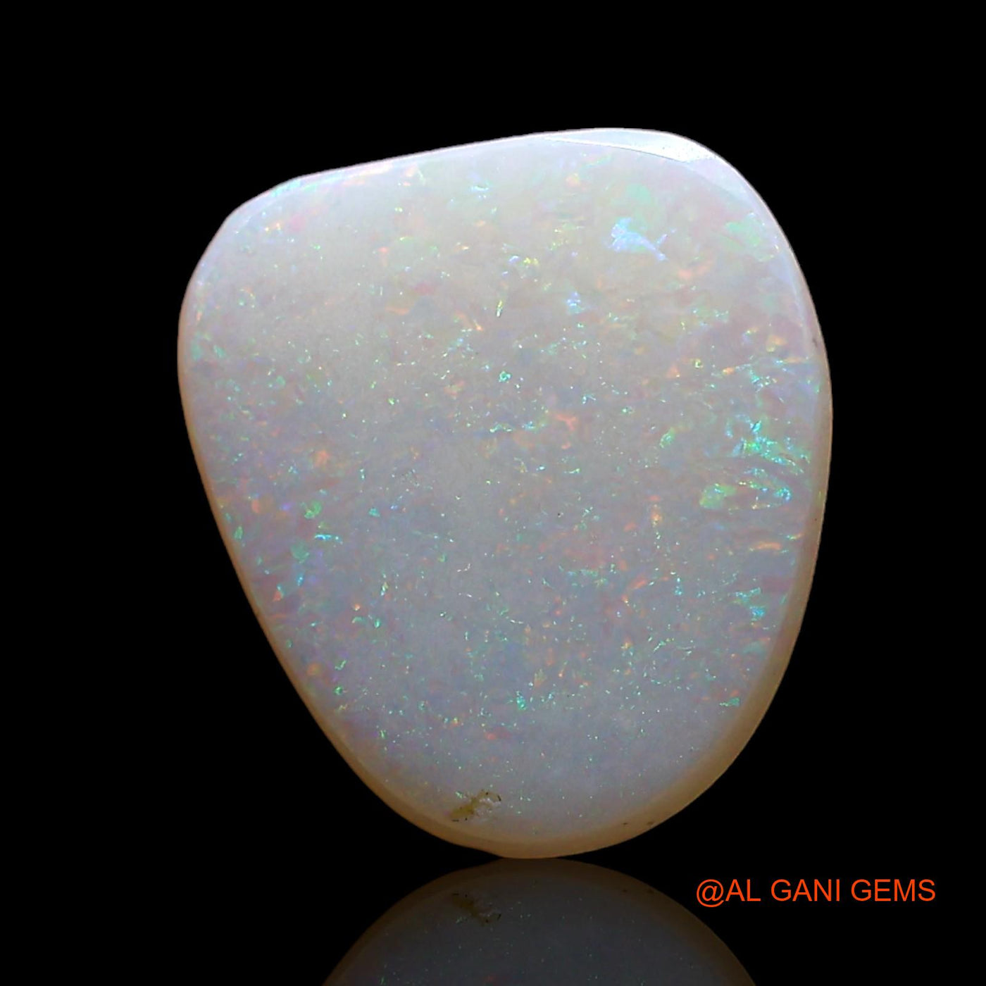 Natural Untreated Fire Opal Loose Gemstone Fancy Cabochon From Australia 1.00 Cts 10x9x1 mm AD-399