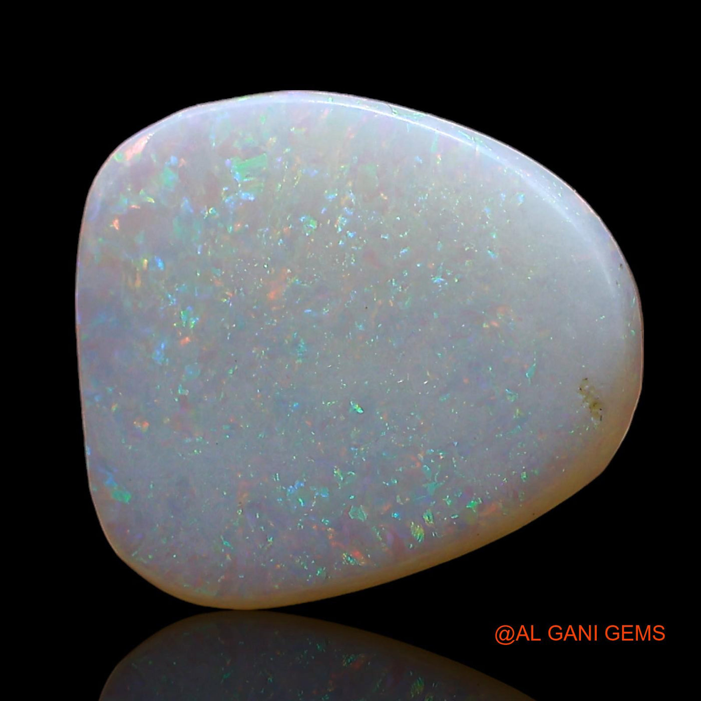 Natural Untreated Fire Opal Loose Gemstone Fancy Cabochon From Australia 1.00 Cts 10x9x1 mm AD-399