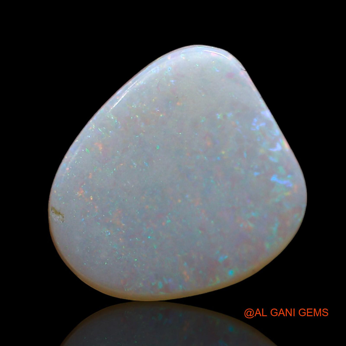 Natural Untreated Fire Opal Loose Gemstone Fancy Cabochon From Australia 1.00 Cts 10x9x1 mm AD-399