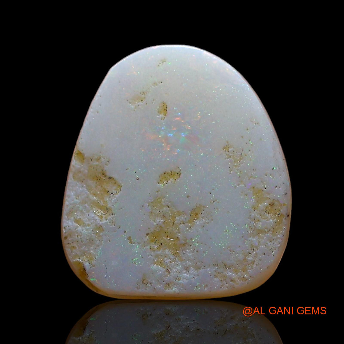 Natural Untreated Fire Opal Loose Gemstone Fancy Cabochon From Australia 1.00 Cts 10x9x1 mm AD-399