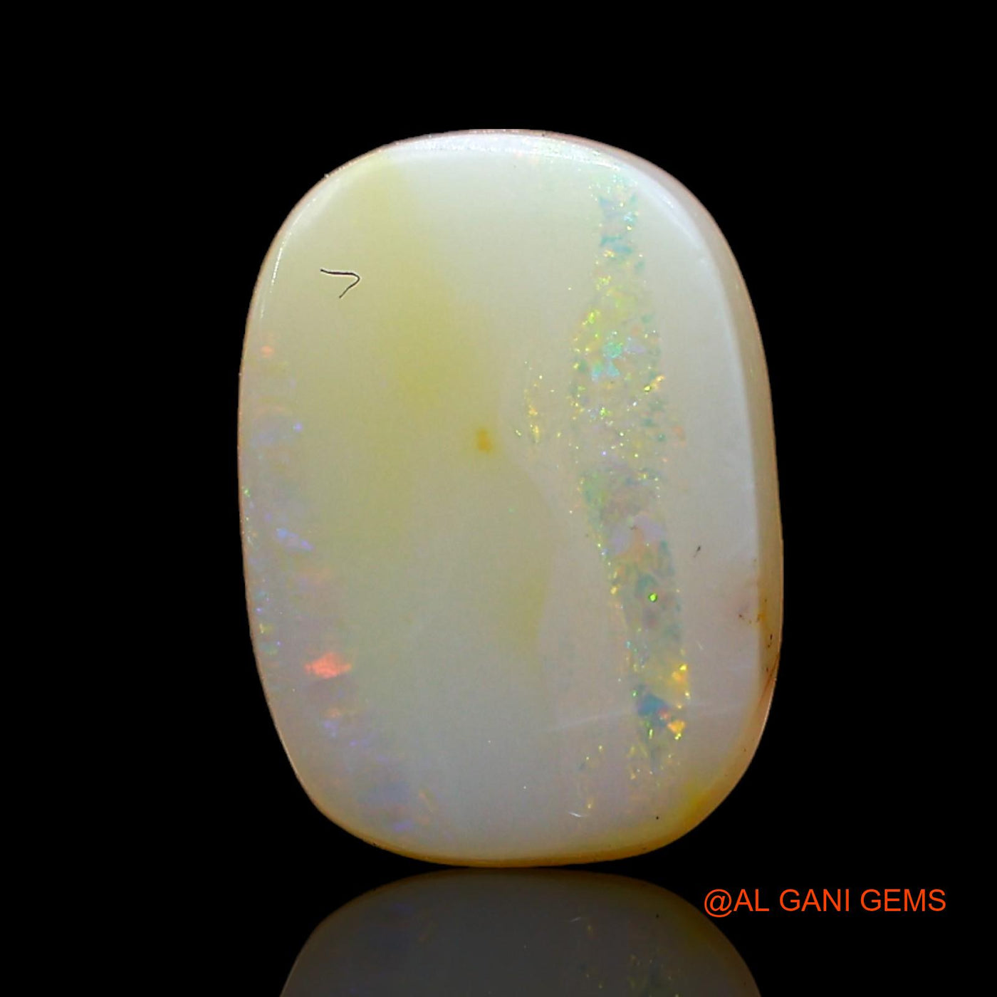 Natural Fire Opal Gemstone 2.00 Cts Loose Oval Cabochon From Australia 9x7x4 mm AD-400