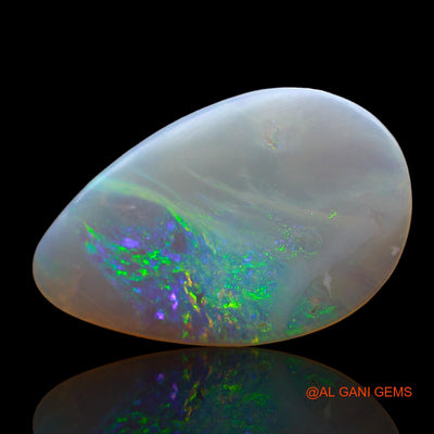 3.00 Cts Natural Australian Fire Opal Loose Gemstone Pear Cabochon 19x12x2 mm AD-404