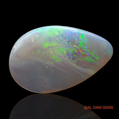 3.00 Cts Natural Australian Fire Opal Loose Gemstone Pear Cabochon 19x12x2 mm AD-404