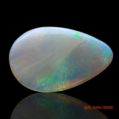 3.00 Cts Natural Australian Fire Opal Loose Gemstone Pear Cabochon 19x12x2 mm AD-404
