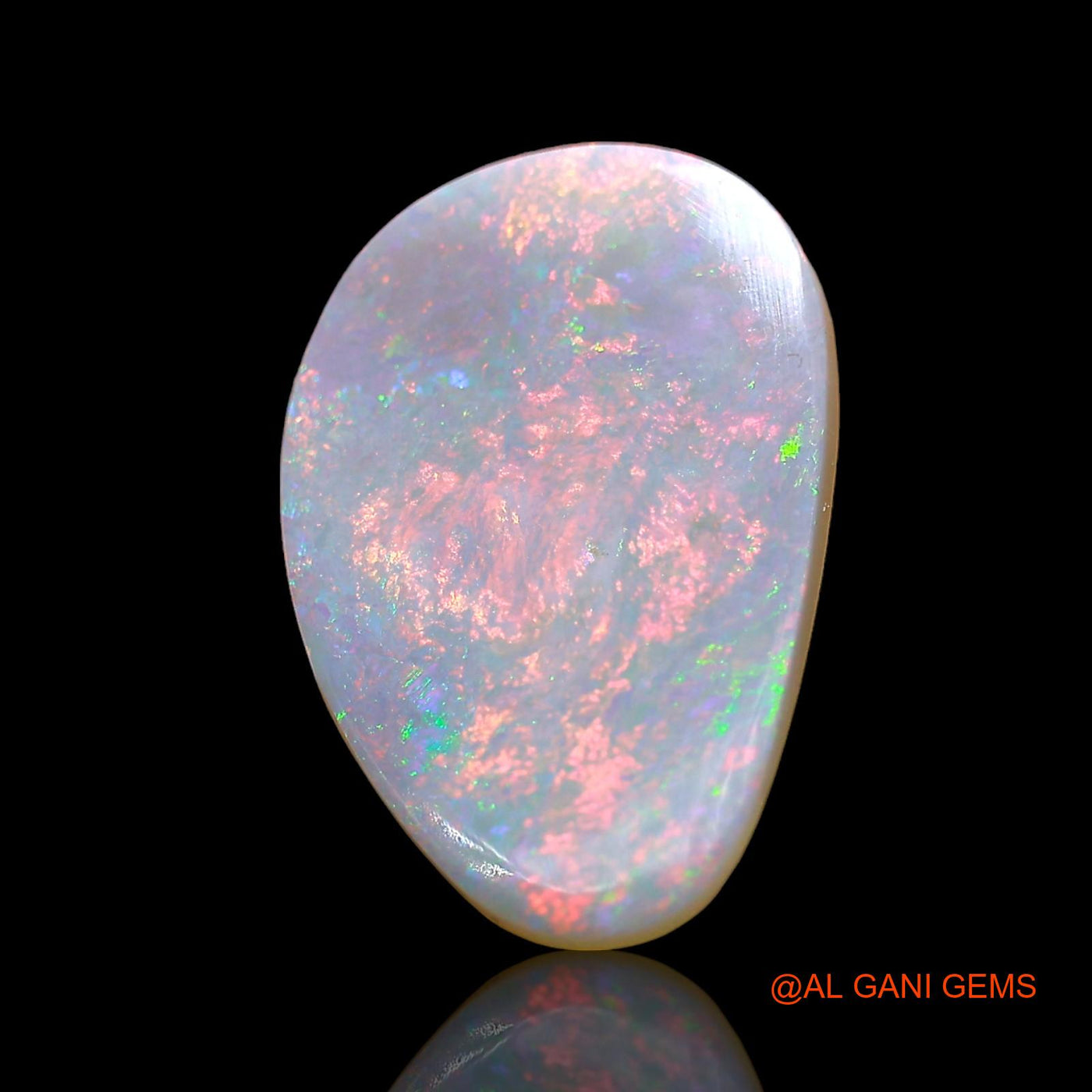 2.00 Cts Natural Australian Fire Opal Loose Gemstone Fancy Cabochon 18x12x1 mm AD-411
