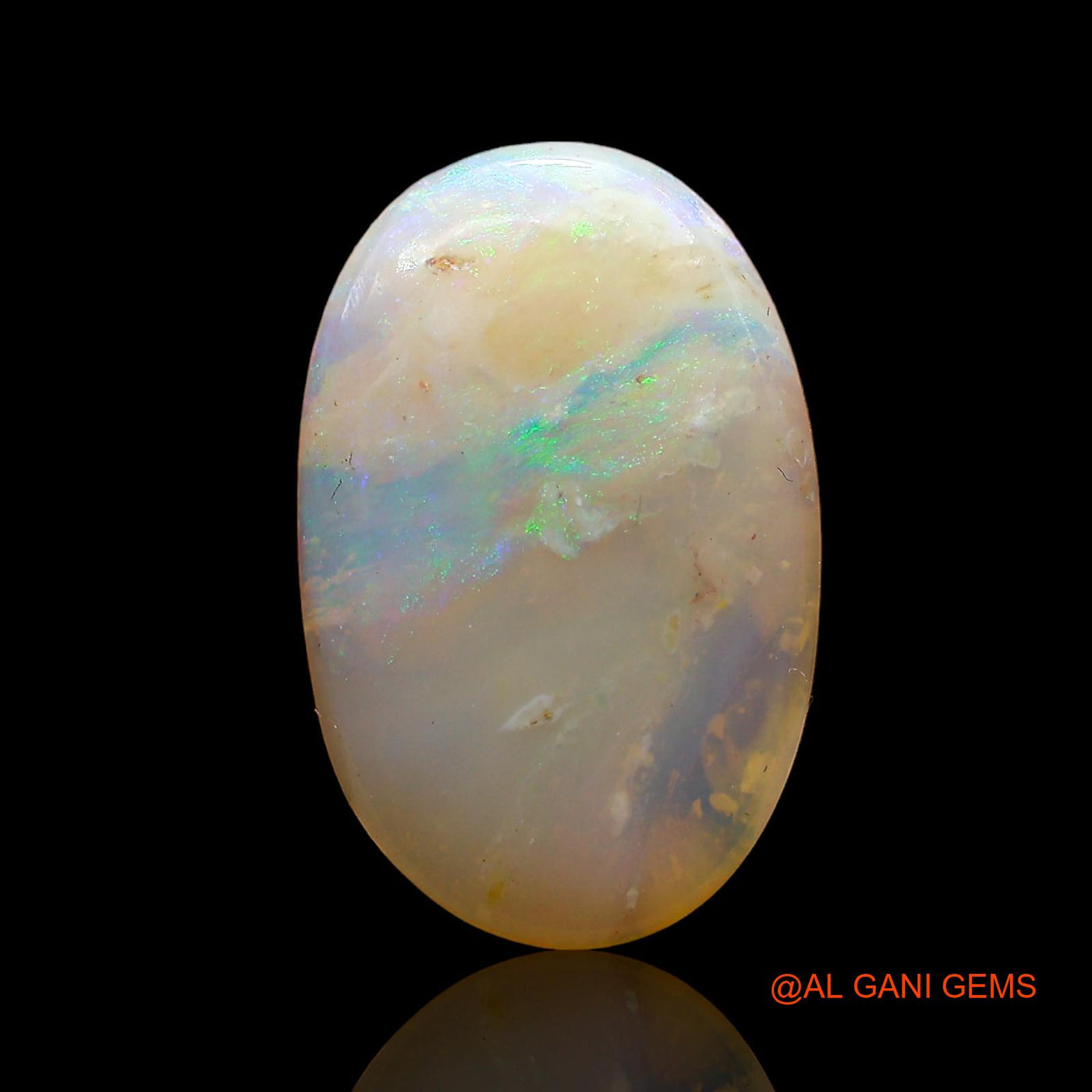 4.00 Cts Natural Australian Fire Opal Loose Gemstone Oval Cabochon 17x11x3 mm AD-416