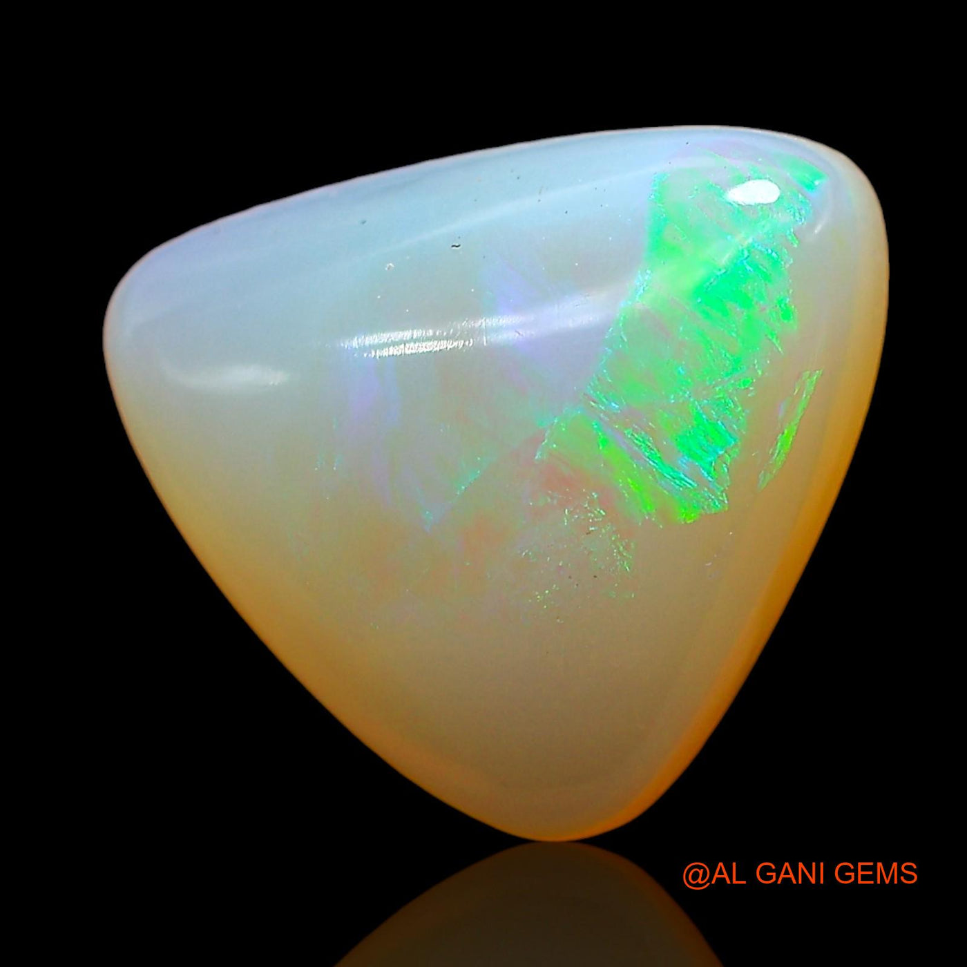 Natural Fire Opal Gemstone 6.00 Cts Loose Trillion Cabochon From Australia 14x13x5 mm AD-418