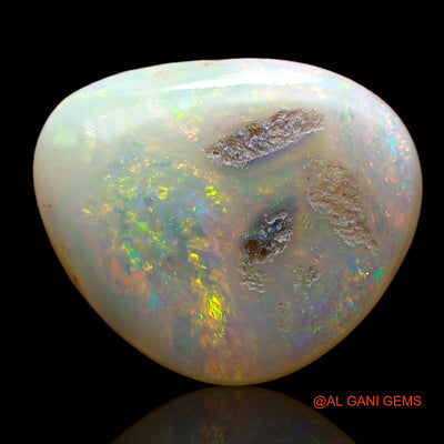 4.00 Cts Natural Australian Fire Opal Loose Gemstone Fancy Cabochon 15x13x4 mm AD-419