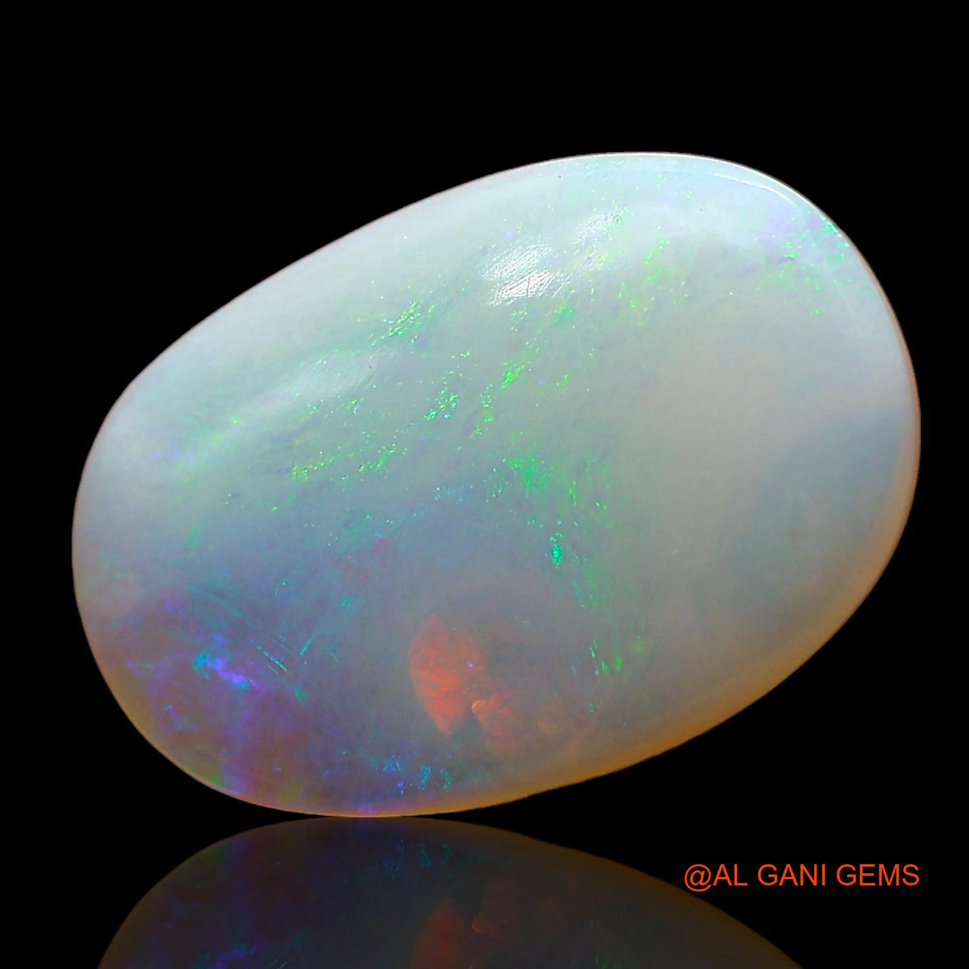 3.00 Cts Unheated Australian Fire Opal Loose Gemstone Oval Cabochon Natural 16x11x2 mm AD-421