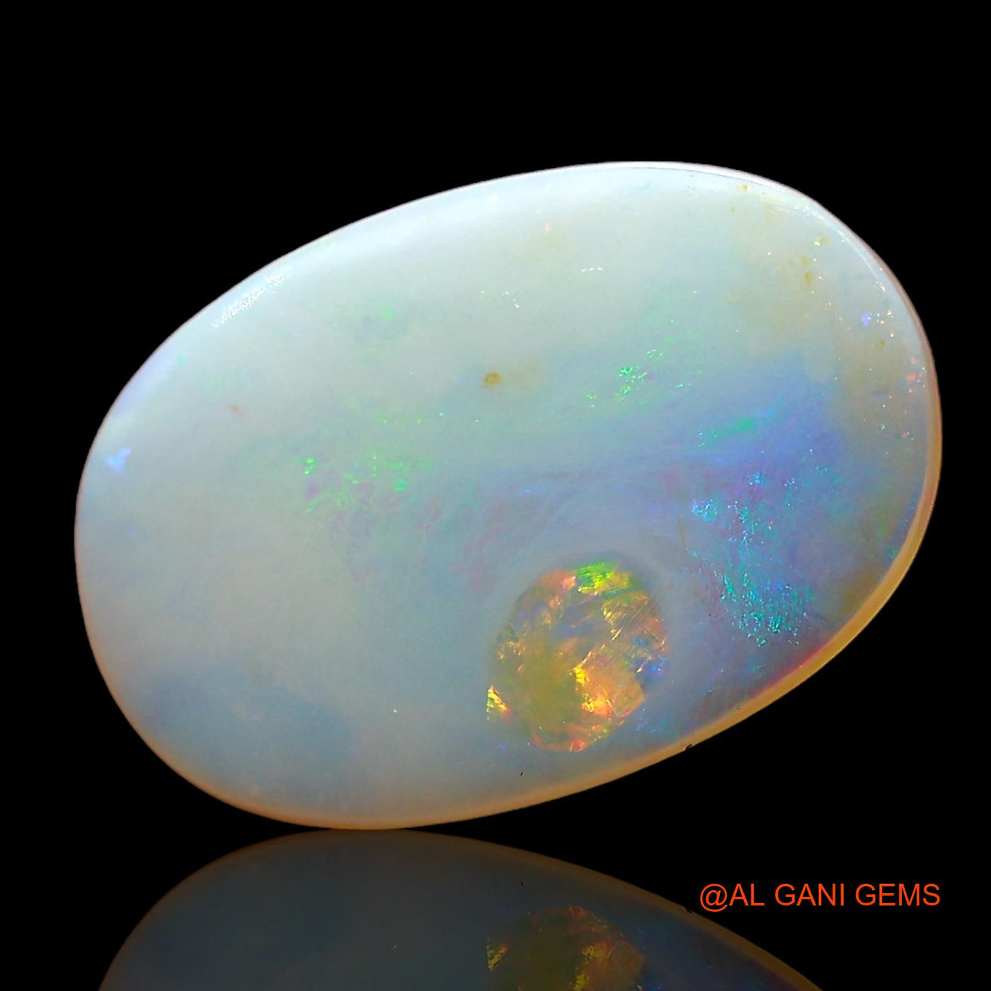 3.00 Cts Unheated Australian Fire Opal Loose Gemstone Oval Cabochon Natural 16x11x2 mm AD-421